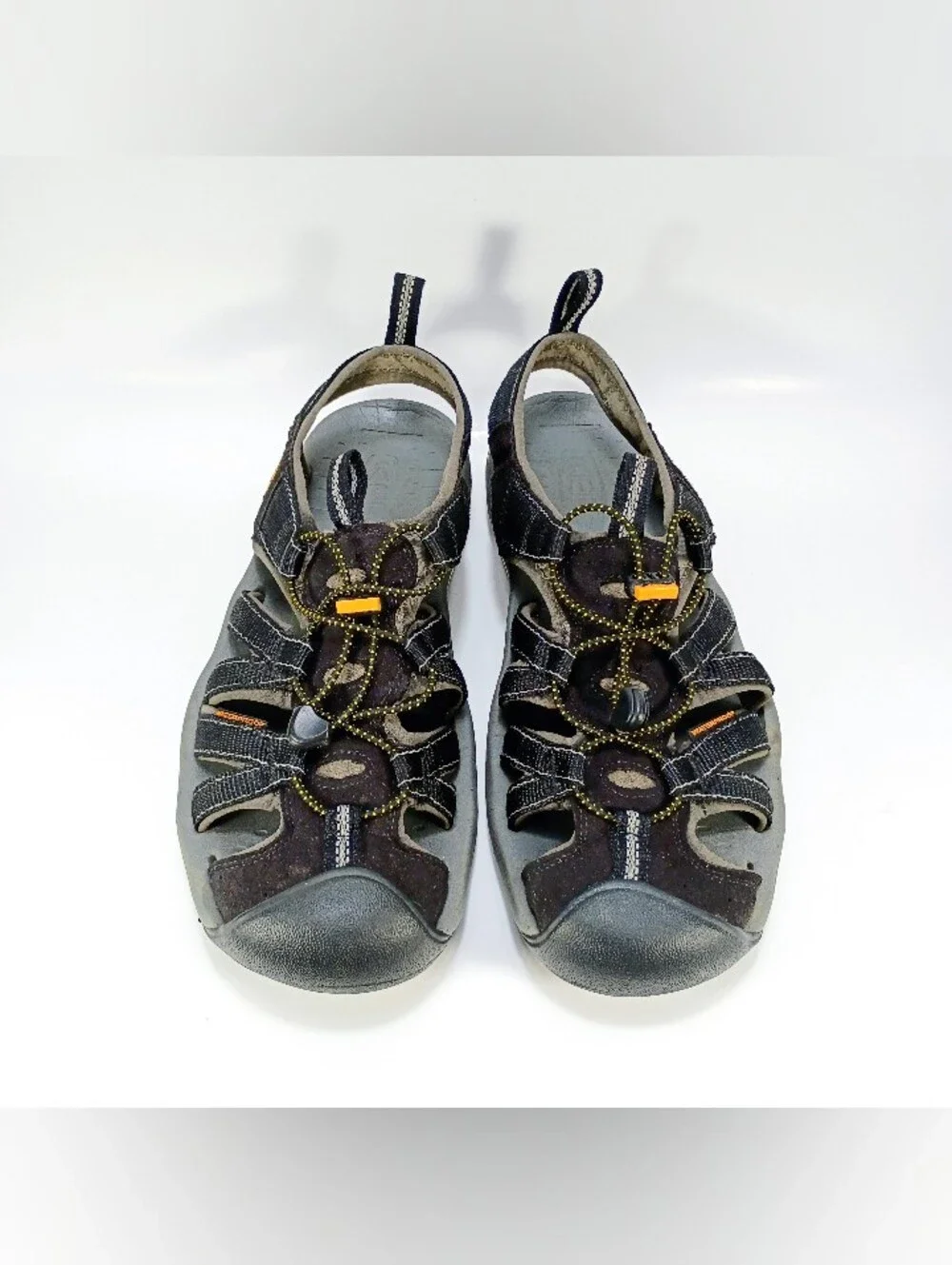 Keen Kanyon Mens 11.5 Black Bungee Lace Outdoor Sport Hiking Sandals